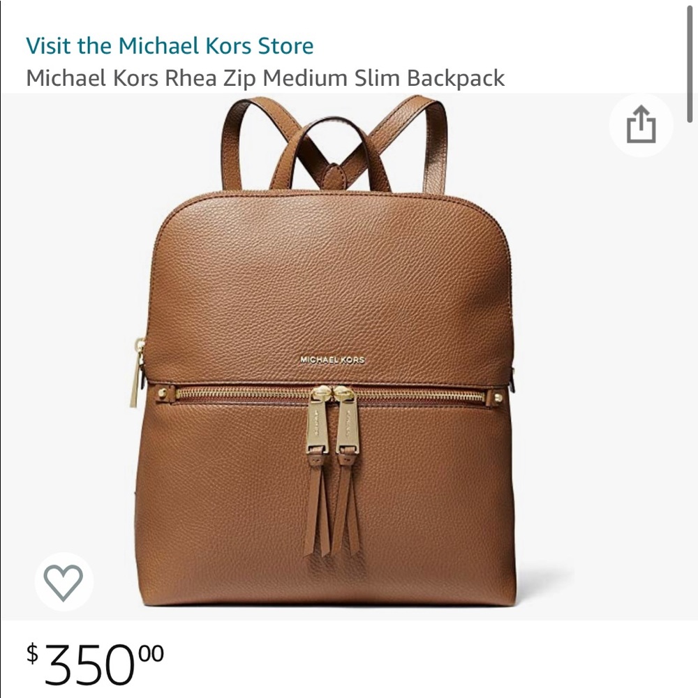 Michael Kors Rhea Slim Backpack in Brown